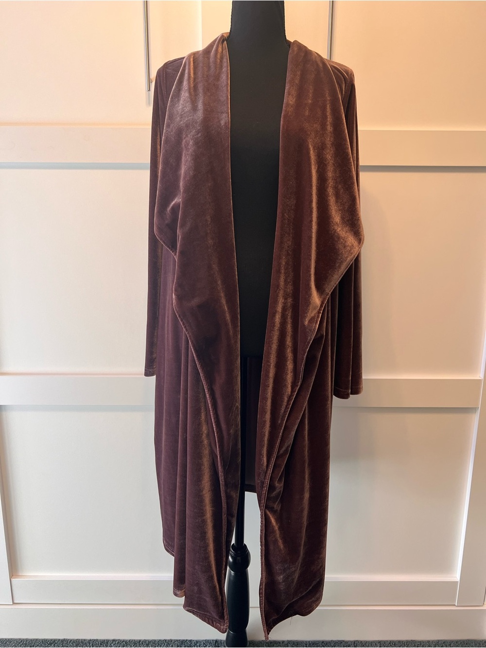 Suzanne Betro Long Velour Duster Size L